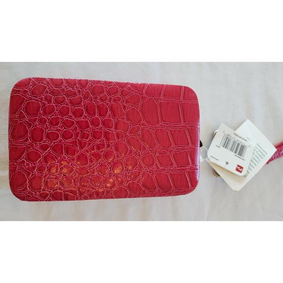 Mundi Smart Phone Croco Wristlet Case, Pink - Picture 2 of 9